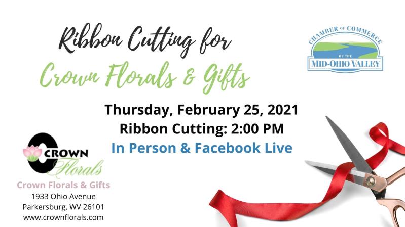 Ribbon Cutting for Crown Florals