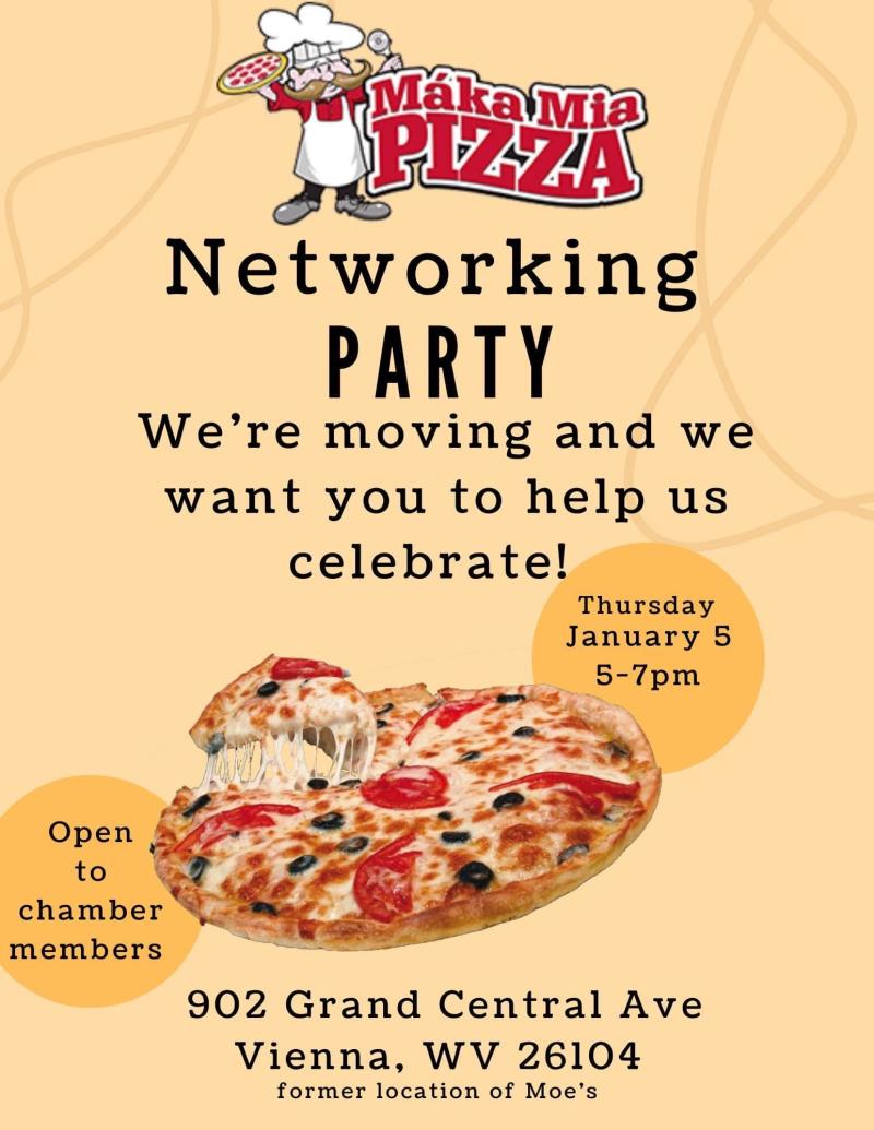 Máka Mia Pizza New Location Networking Party